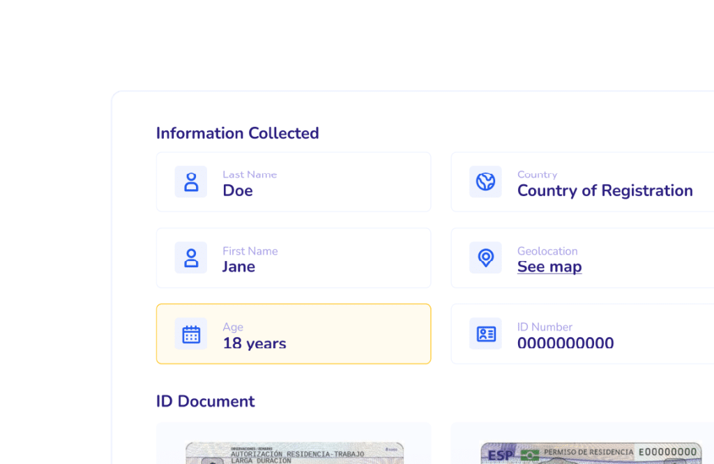 Age Verification in YumiPass online identity verification solution